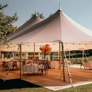 Qtents Sailcloth tent Outdoor event with decoration